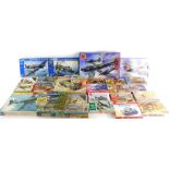 A group of model aircraft kits, to include Avia B30, Revel Fiat G55, Revel Avro Lancaster, Airfix 60