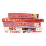 Various Risk board games, different editions, all boxed. (5)