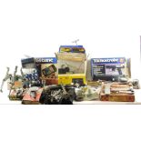 Various automobilia parts, two sets of Gunsons test tunes, a Volts calibrator meter, AA car badge, j