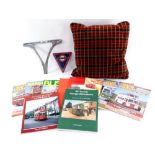 A group of London Transport wares, to include London Transport enamel badge, buses magazines, and a