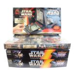 A group of Star Wars games, to include Star Wars Episode 1 Galactica Battle Strategy game, two Star