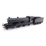 A kit built OO gauge Raven Class C7 Atlantic locomotive, LNER black livery, 4-4-2, 2954.