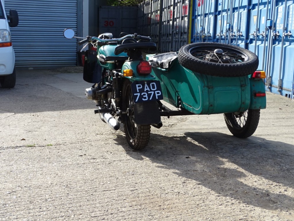 A 1976 URAL Tricycle Sidecar, registration PA0 737P, petrol, 649cc, green, first registered 01/01/19 - Image 4 of 11