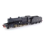 A kit built 00 gauge Fowler Class 7F locomotive, LMS black livery, 2-8-0, 13807.