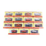 Oxford Rail OO gauge rolling stock, including seven plant wagons, cattle wagons, etc. (15)