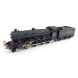 A kit built OO guage Gresley O2 Class locomotive, LNER black livery, 2-8-0, 2437.