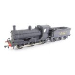 A kit built OO gauge Hill Class N7 locomotive, LNER black, 0-6-2T, 9670.