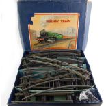 A group of Hornby Trains 0 gauge track, in a Hornby Train box.