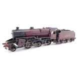 A kit built OO gauge Hughes CRAB locomotive, LMS crimson livery, 2-6-0, 13054.