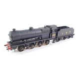 A kit built 00 gauge Fowler Class 7F locomotive, LMS black livery, 0-8-0, 9587.