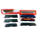 Hornby OO gauge diesel locomotives, including Class 37 37040 EW&S, Class 45 'The Royal Marines', Cla