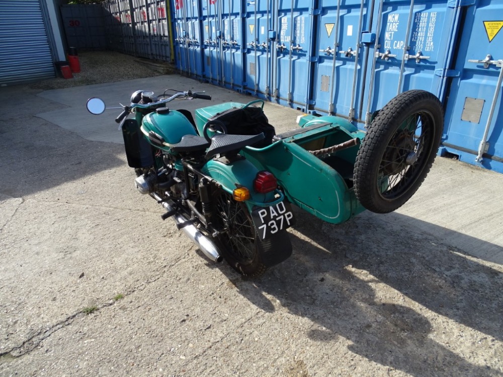 A 1976 URAL Tricycle Sidecar, registration PA0 737P, petrol, 649cc, green, first registered 01/01/19 - Image 7 of 11