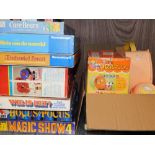 Various toys and games, My Little Pony, Care Bears, Mastermind, Enchanted Forest, Magic Show and oth