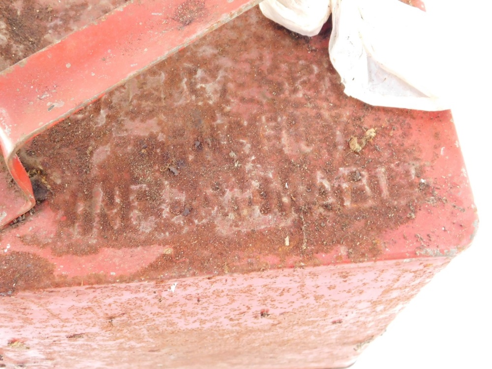 A vintage red petrol can, and a GB car sign. (2) - Image 4 of 4