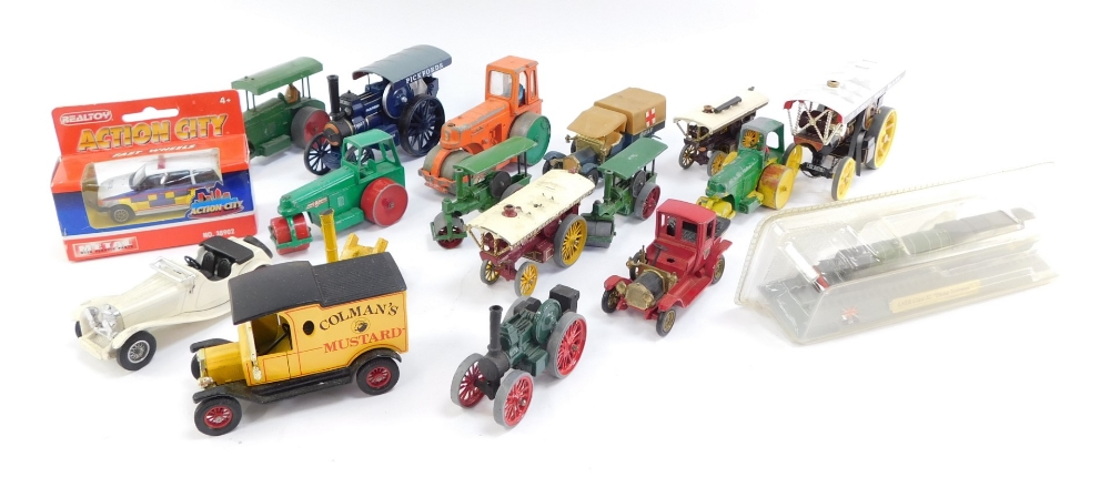 Corgi Matchbox Dinky and other die cast, including Corgi Fowler steam wagon, Dinky Aveling Barford s