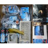 Star Wars figures, Star Wars Empire Strikes Back Hoth Wampa., One Man Sail Skiff, Ewok Combat Glider