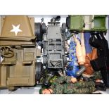 Action Men and vehicles, to include four Action Men, army Jeep, sand buggy, an ARZ Lanard car, a rep