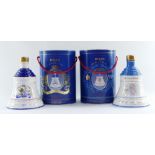 Two Bell's Old Scotch Whisky decanters, to commemorate the 90th Birthday of HM Queen Elizabeth The Q