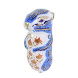 A Royal Crown Derby seated chipmunk paperweight, silver stopper, 11cm high, boxed.