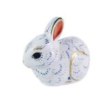 A Royal Crown Derby Bunny paperweight, Collector's Guild Edition, gold stopper, 7cm high.