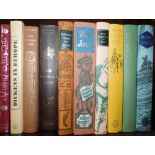 A group of Folio Society books, comprising Dickens in Europe, The Oregon Trail, Canterbury Tales, Ro