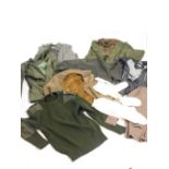 Two fishing coats, together with various fishing clothing, including socks, jumpers, etc. (1 bag and