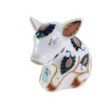 A Royal Crown Derby Snuffle The Pig paperweight, Collector's Guild 2012, 7cm high.