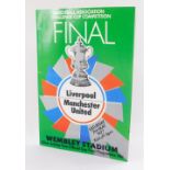 A Football Association Liverpool V Manchester United at Wembley Stadium Silver Jubilee Year Official