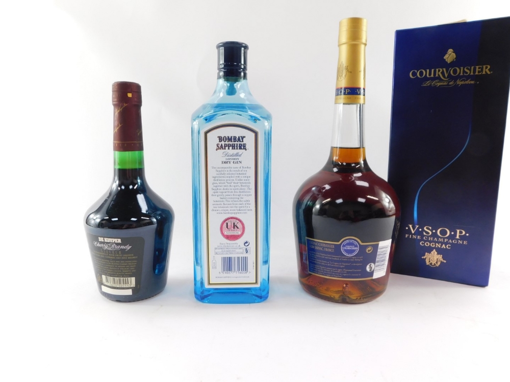 Three bottles of alcohol, comprising De Kuyper liqueur, Bombay Sapphire London Dry Gin, 100cl bottle - Image 3 of 3