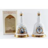 Two commemorative Bell's Scotch Whisky decanters, to include one to commemorate the Marriage of H R