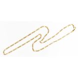 A 9ct gold byzantine link neck chain, 50cm long, 1.2g all in.