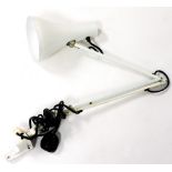 A wall mounted Anglepoise lamp, model 90, with white enamel paint.