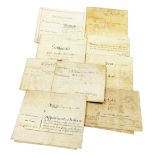 A group of late 18th/early 19thC deeds, marriage settlements, etc., to include release of the theatr