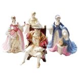 Three Wedgwood porcelain figures from The Wives of King Henry VIII Collection, comprising Anne Bole