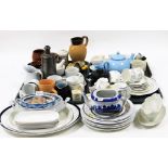 Various household china and effects, to include meat plates, pestle and mortar, eggs cups, part dinn