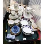 Decorative china and effects, etc., to include a Wedgwood blue jasperware coffee can and saucer, fou