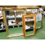 Various wall mirrors, to include gilt framed examples, etc. (a quantity)