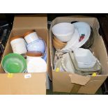 General household effects, to include pie dish, sugar canister, mixing bowls, etc. (2 boxes)