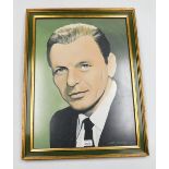 Rip Jenkins (20thC School). Portrait of a Frank Sinatra, signed and dated 1981, 53cm x 38cm, in pain