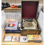 A Perth tabletop record player, various CDs, LP records, etc. (a quantity) Buyer Note: WARNING! This