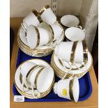 A Royal Doulton Harlow pattern part tea service, to include tea cups, saucers, side plates, etc.