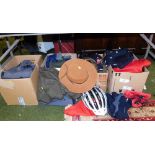 A quantity of gents clothing, to include coats, hat, cycle helmet, waterproofs, etc.