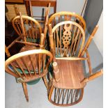 A group of chairs, to include wheel back examples, etc. (a quantity) Lots 1501 to 1571 are availabl