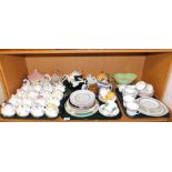 Decorative china and effects, to include a Carltonware bowl, part tea wares, novelty cottage teapot,