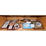Various pictures, prints, frames, etc. (1 shelf)