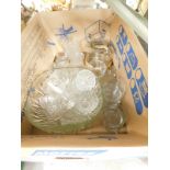 Various moulded glassware, etc. (one box)