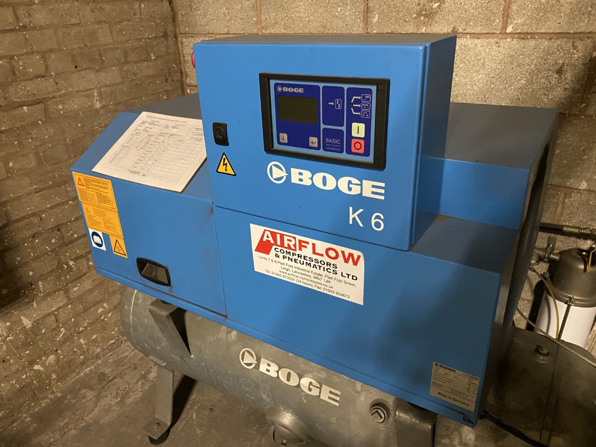 Boge K6 compressor, 9263 hours (not tested) - Image 2 of 19