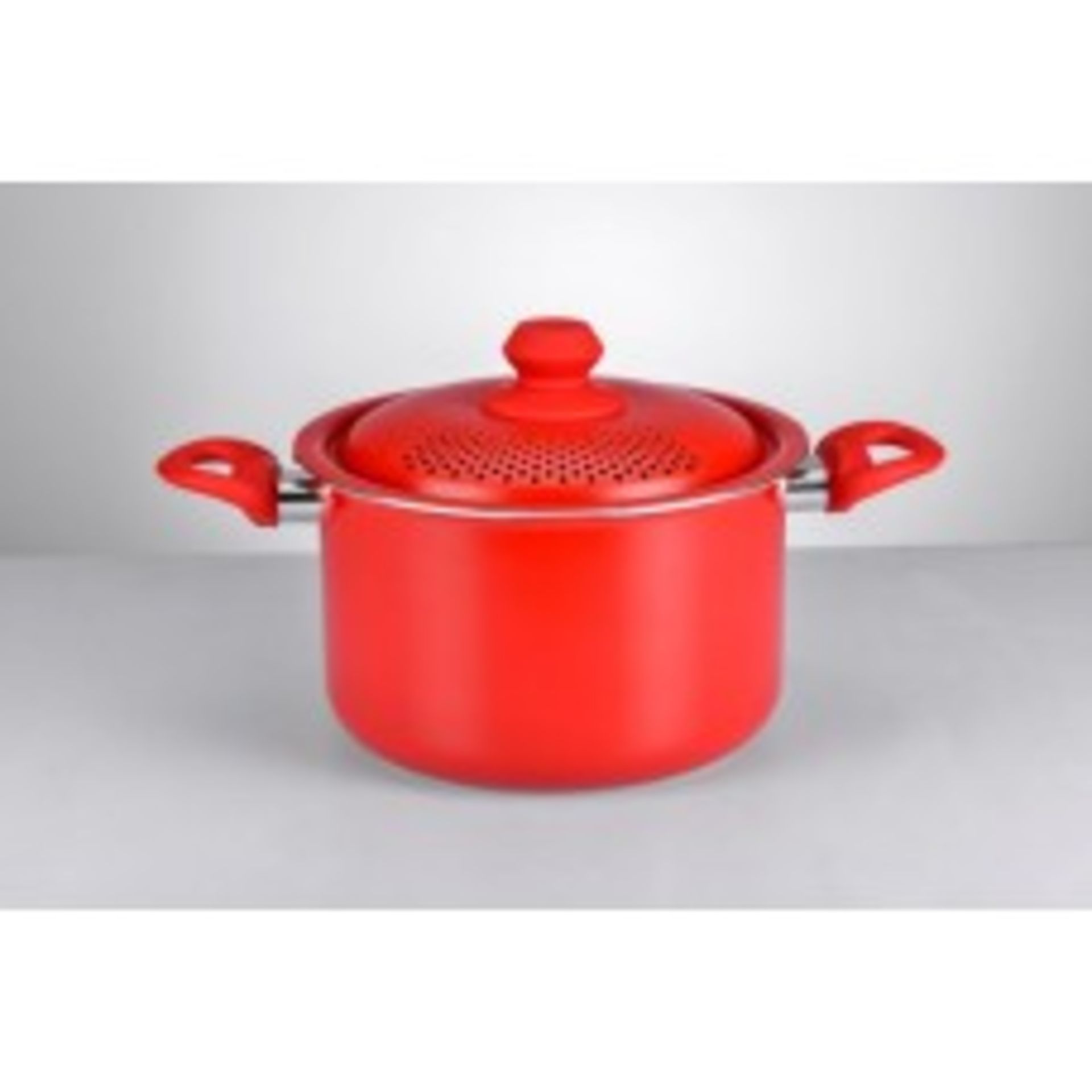 + VAT Brand New Red Durastone 4l Pasta Pot With Lid ISP £24.99 (Qudos Direct)
