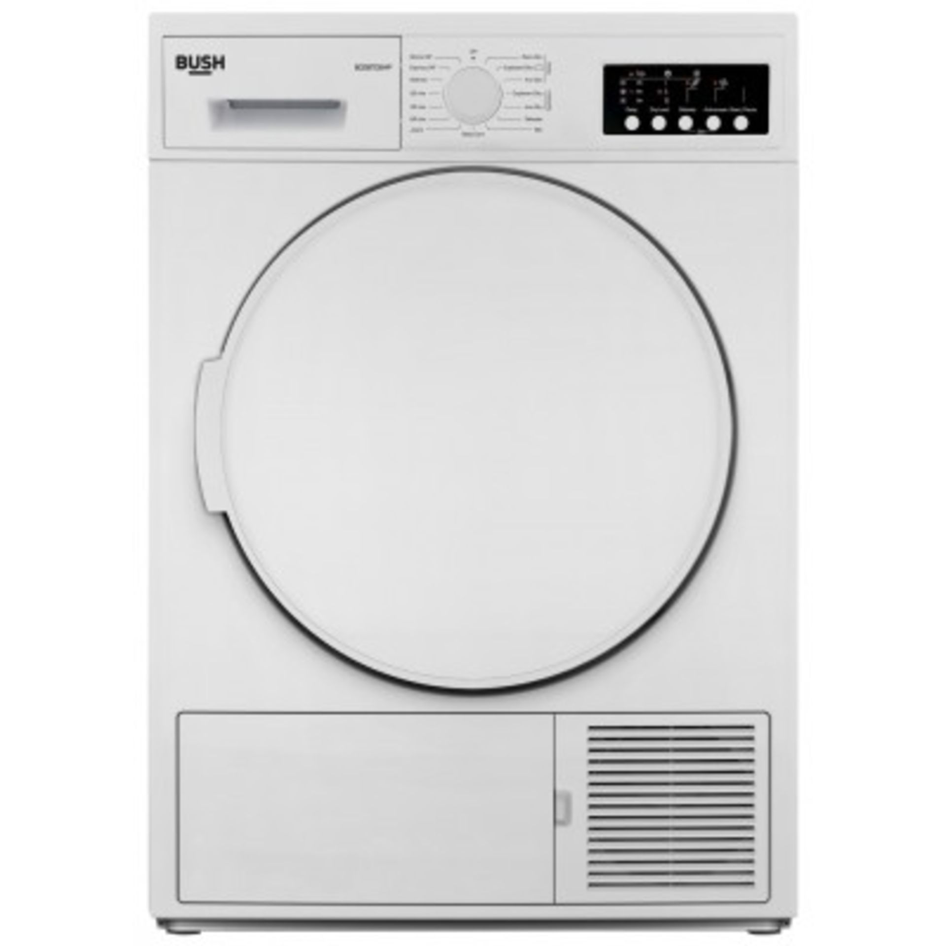 + VAT Grade A Bush BCGBTD8HP 8Kg Heat Pump Tumble Dryer - 34 Minute Quick Dry - A+ Energy Rating -