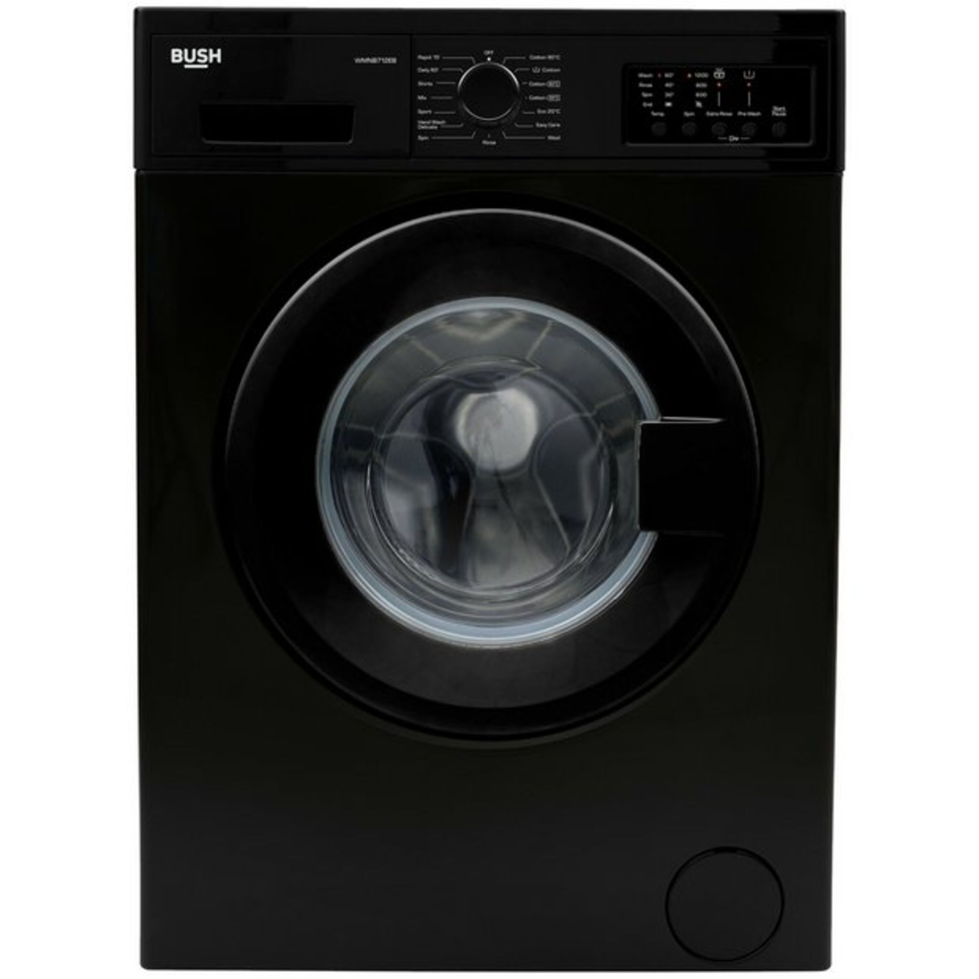 + VAT Grade A/B Bush WMNB712EB 7Kg 1200 Spin Washing Machine - A++ Energy Rated - 15 Programmes -